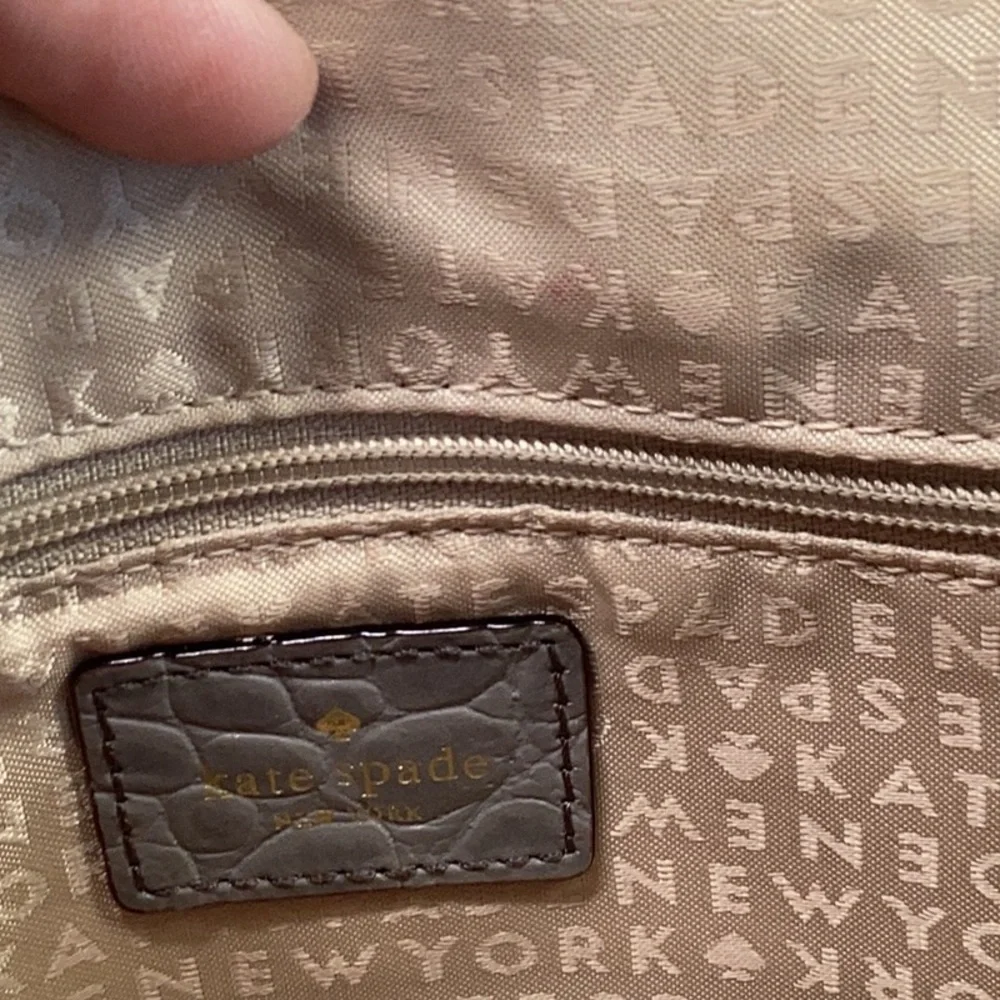 Kate Spade Grey Fiona Embossed Leather Bag Crossbody